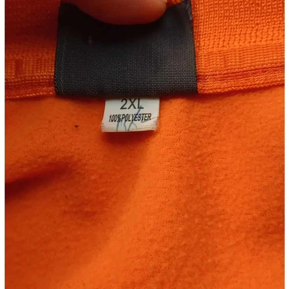 Lidong Men's 2XL Orange Activewear Jacket Full Zip Performance Fabric Sporty - Picture 6 of 7